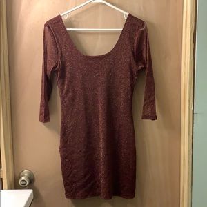 Maroon sparkly dress